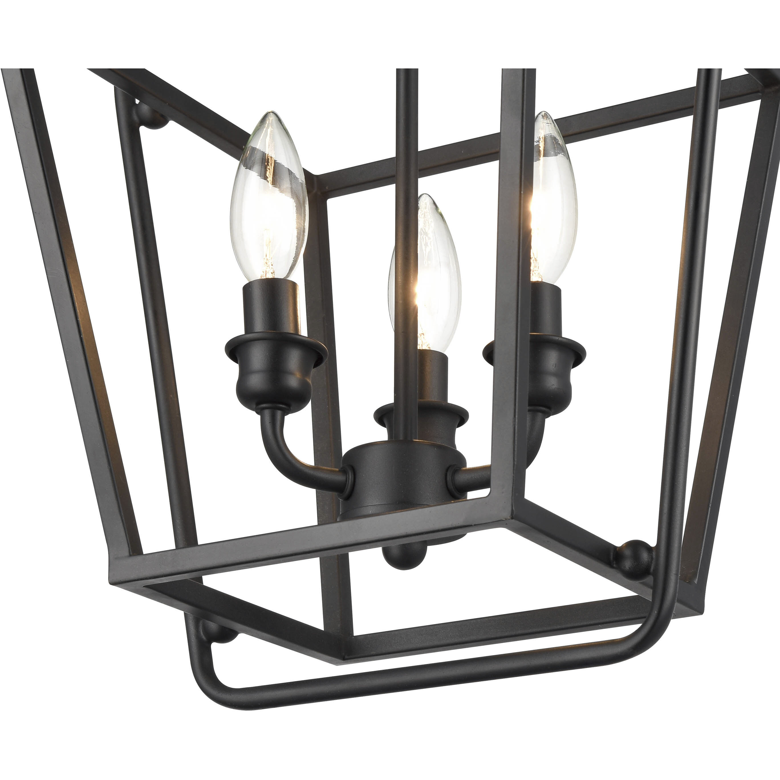 Corona 3 Light 12 inch Matte Black Pendant Ceiling Light